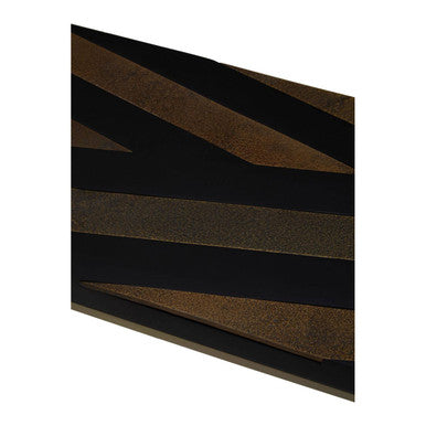 Aris Black Acacia Wood Console Table with Gold Inlay