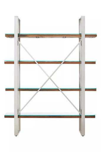 Kerala Natural Recycled Wood 4 Tier Shelf Unit