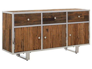 Kerala Natural Recycled Wood 3 Door and 3 Drawer Sideboard