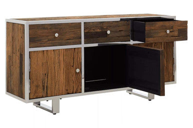 Kerala Natural Recycled Wood 3 Door and 3 Drawer Sideboard
