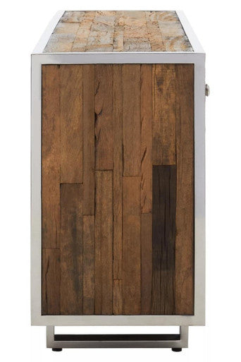 Kerala Natural Recycled Wood 3 Door and 3 Drawer Sideboard