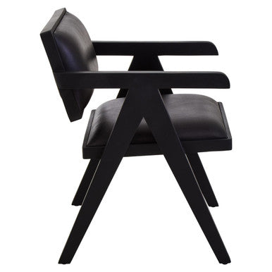 Buffalo Black Leather Armchair
