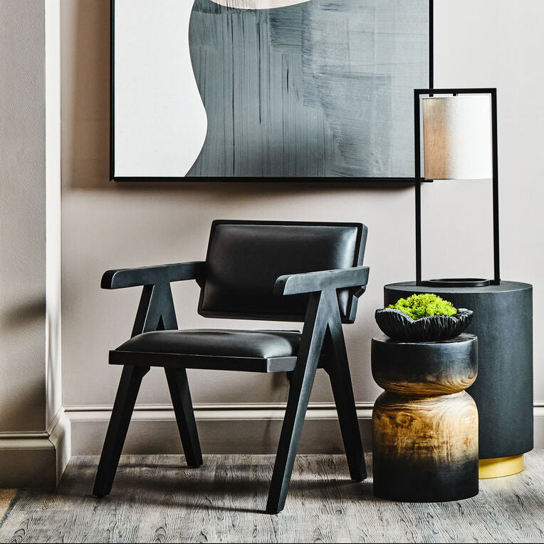 Buffalo Black Leather Armchair