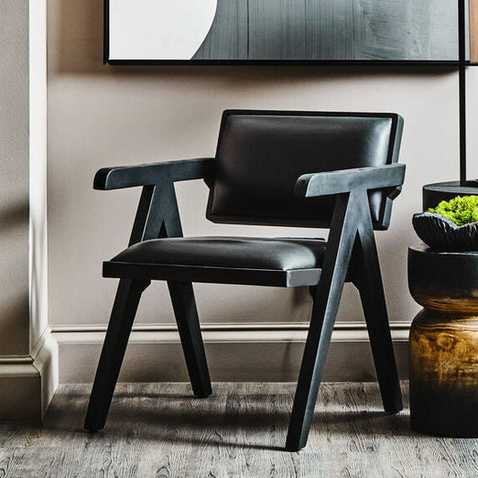 Buffalo Black Leather Armchair