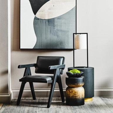 Buffalo Black Leather Armchair