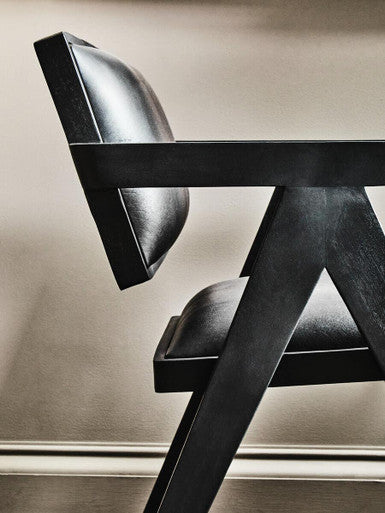 Buffalo Black Leather Armchair