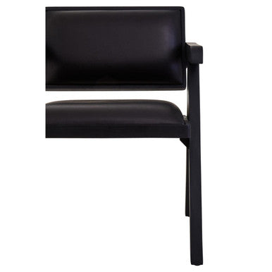 Buffalo Black Leather Armchair