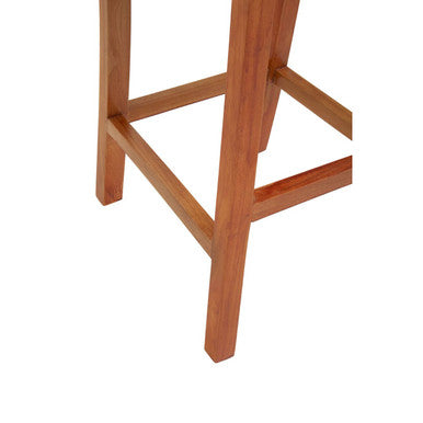 Java Grey Rattan Bar Chair with Wooden Frame
