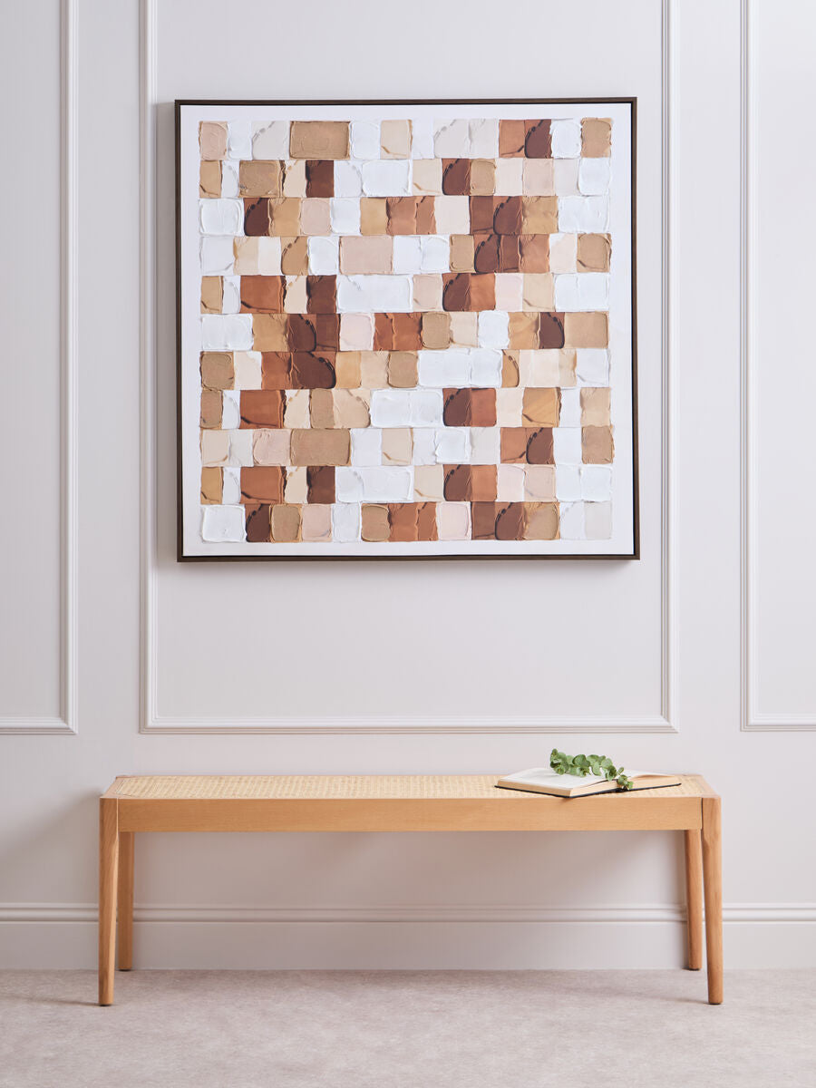 Cebu Natural Cane and Beech Wood Bench