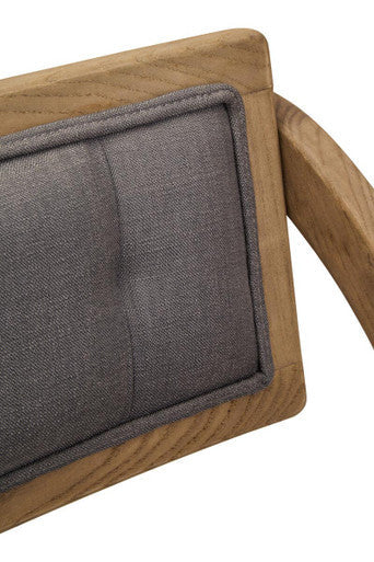 Cebu Grey Wash Wood Folding Chair with Fabric Seat