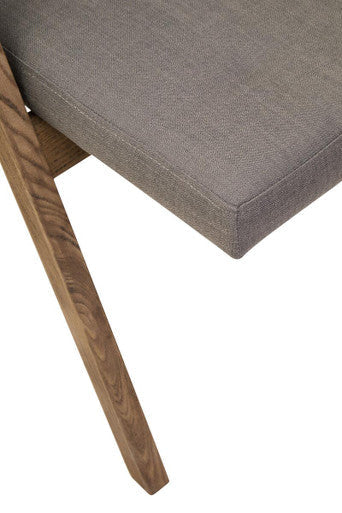 Cebu Grey Wash Wood Folding Chair with Fabric Seat
