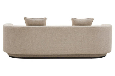 Oratino Ivory Linen 3 Seater Curved Sofa