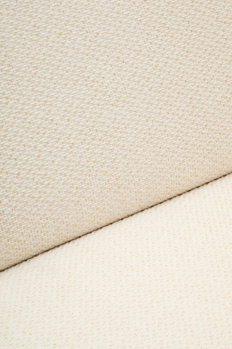 Ozzano Cream Linen 3 Seater Curved Sofa