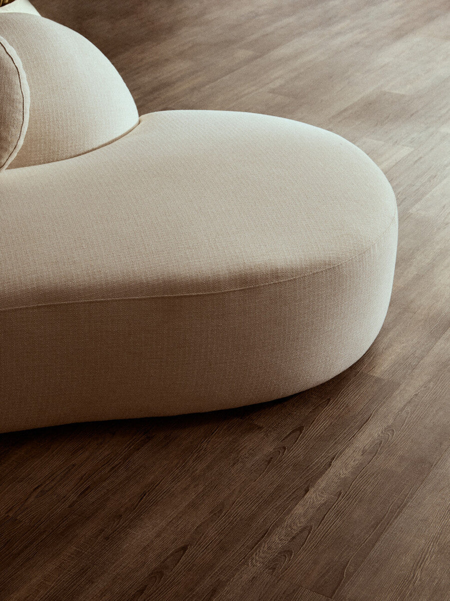 Ovada Cream Linen 3 Seater Curved Sofa