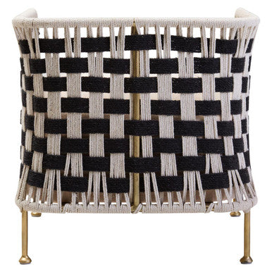 Satna Black and White Jute Rope Woven Chair