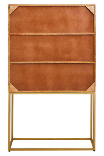 Teora Natural Mango Wood 2 Door Cabinet with Rope Detail