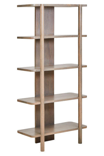 Torello Grey Wash Mango Wood 5 Tier Shelf Unit