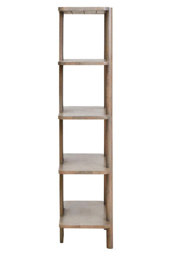 Torello Grey Wash Mango Wood 5 Tier Shelf Unit