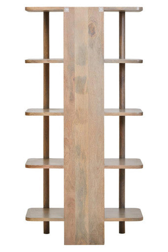 Torello Grey Wash Mango Wood 5 Tier Shelf Unit