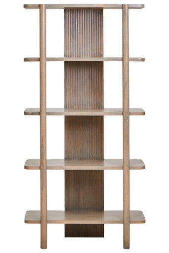 Torello Grey Wash Mango Wood 5 Tier Shelf Unit
