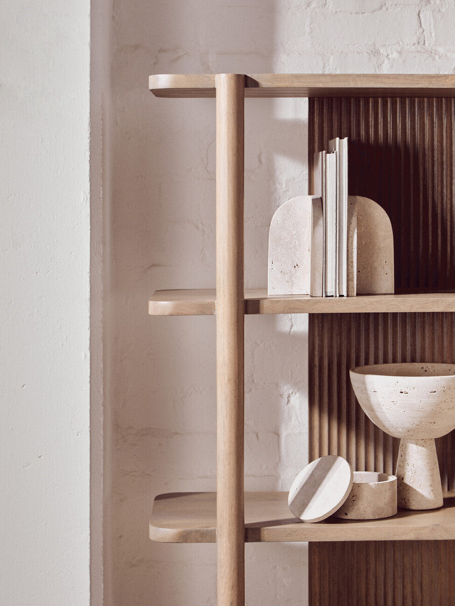 Torello Grey Wash Mango Wood 5 Tier Shelf Unit