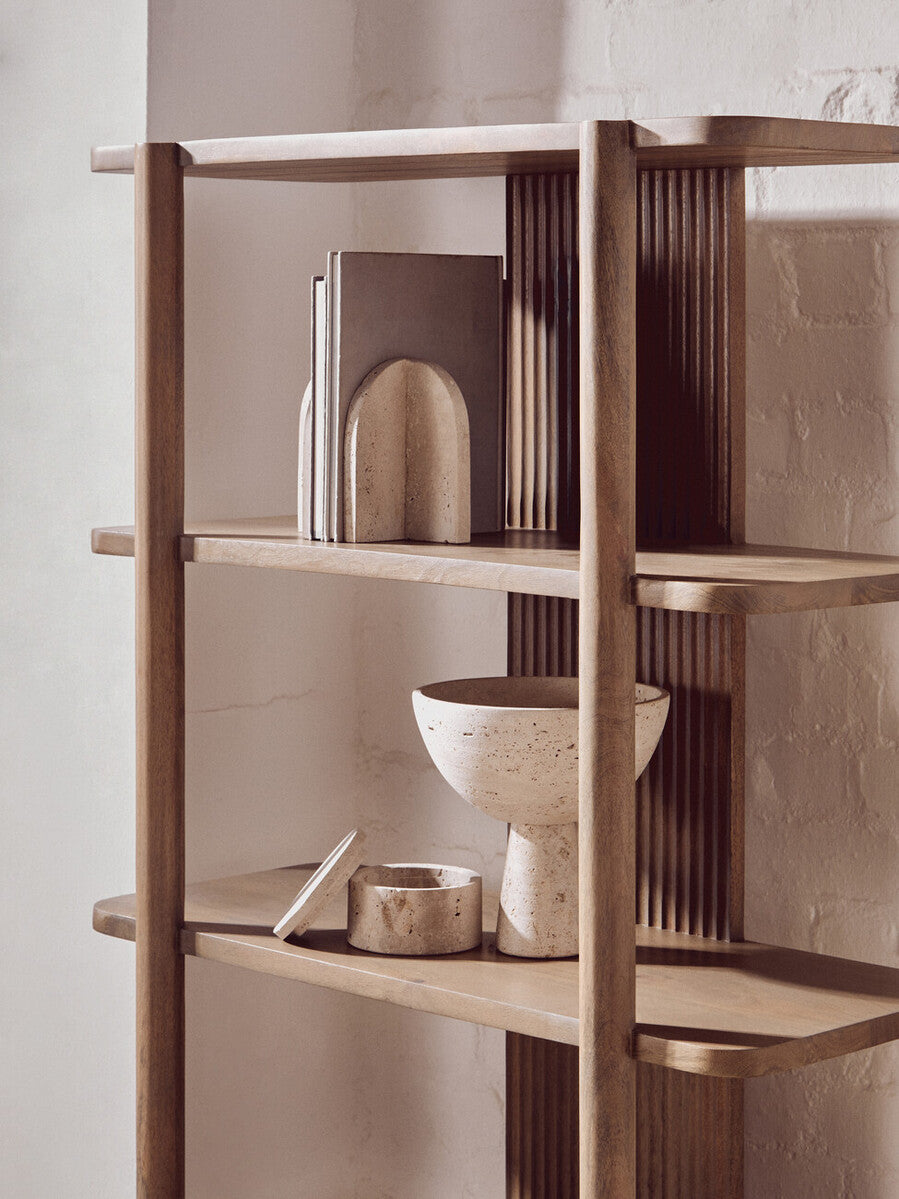Torello Grey Wash Mango Wood 5 Tier Shelf Unit
