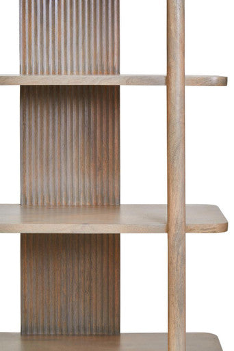 Torello Grey Wash Mango Wood 5 Tier Shelf Unit
