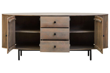 Torello Grey Wash Mango Wood 2 Door and 3 Drawer Sideboard