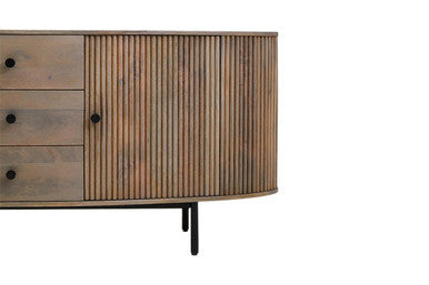 Torello Grey Wash Mango Wood 2 Door and 3 Drawer Sideboard