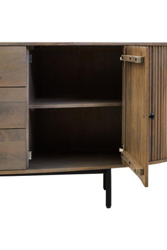 Torello Grey Wash Mango Wood 2 Door and 3 Drawer Sideboard