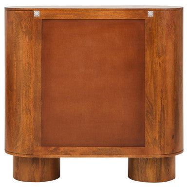 Torcino Natural Carved Mango Wood 2 Door Cabinet