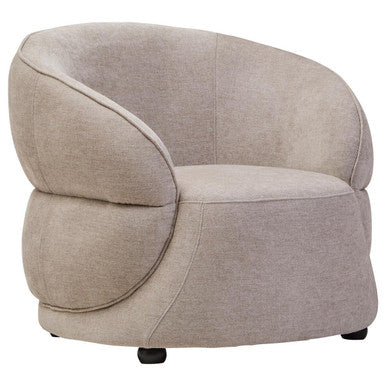 Daphne Taupe Chenille Effect Curved Chair
