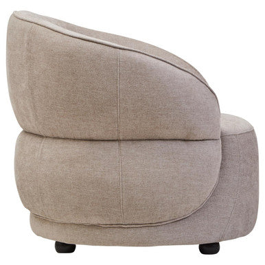 Daphne Taupe Chenille Effect Curved Chair