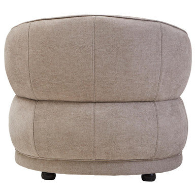 Daphne Taupe Chenille Effect Curved Chair