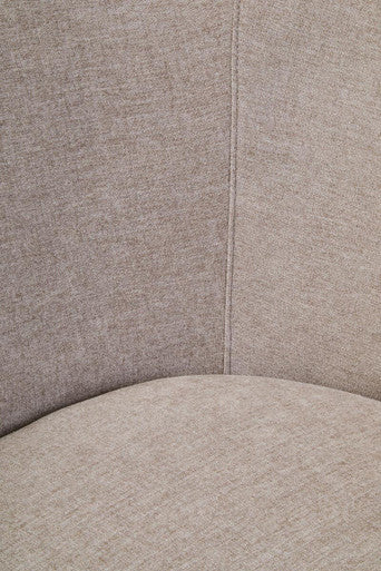 Daphne Taupe Chenille Effect Curved Chair