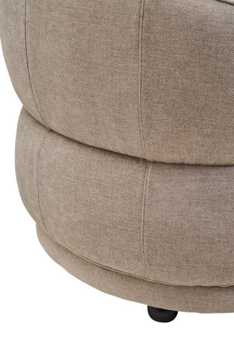 Daphne Taupe Chenille Effect Curved Chair