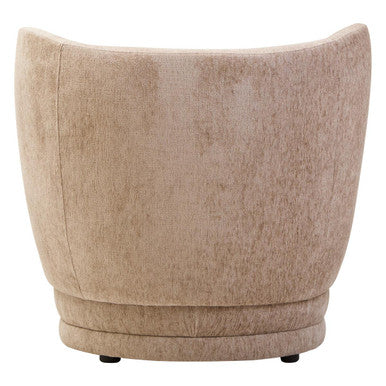 Delray Deep Stone Chenille Effect Curved Chair