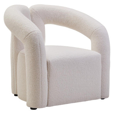 Davina Ivory Boucle Effect Statement Chair
