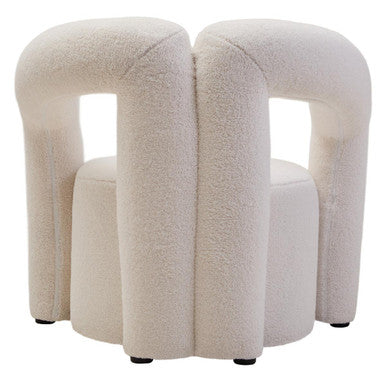 Davina Ivory Boucle Effect Statement Chair