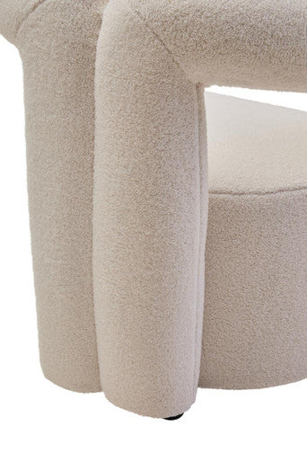 Davina Ivory Boucle Effect Statement Chair