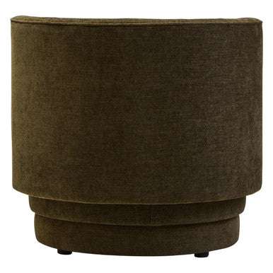 Drake Forest Green Chenille Effect Curved Chair