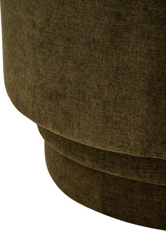 Drake Forest Green Chenille Effect Curved Chair