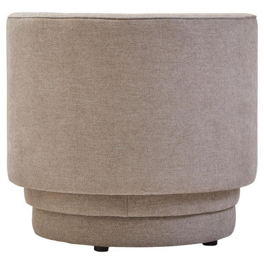 Drake Taupe Chenille Effect Curved Chair
