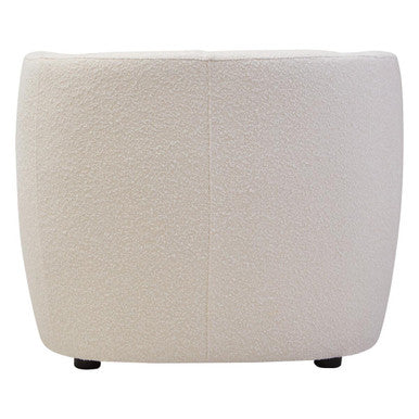 Bruge Cream Textured Fabric Curved Chair