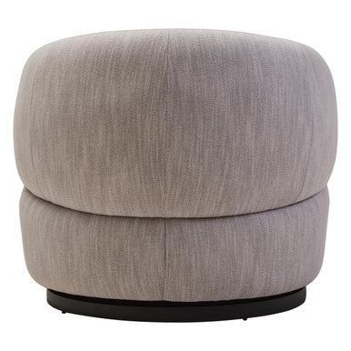 Bordo Grey Textured Fabric Curved Swivel Chair