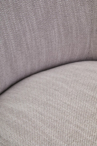 Bordo Grey Textured Fabric Curved Swivel Chair