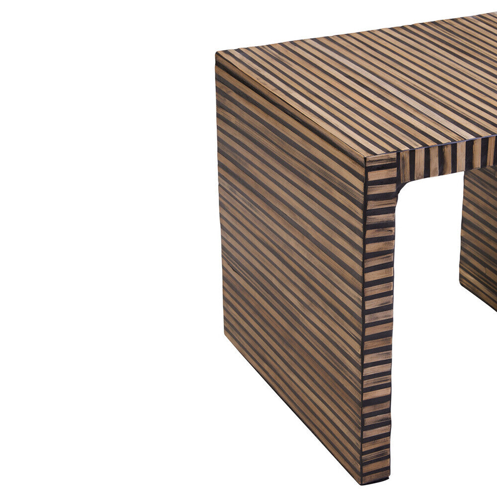 Bambusa Natural Bamboo Inlay Side Table