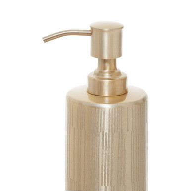 Allegra Champagne Aluminium Soap Dispenser with Line Effect