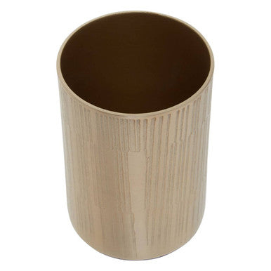 Allegra Champagne Aluminium Bathroom Tumbler with Line Effect