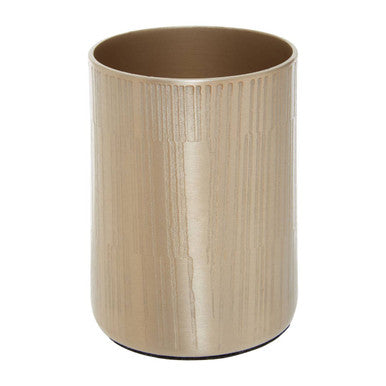 Allegra Champagne Aluminium Bathroom Tumbler with Line Effect